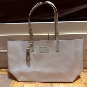 Michael Kors Sparkle glitter Champagne/Gold large tote bag with Tassel